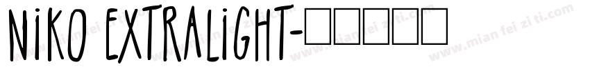Niko Extralight字体转换